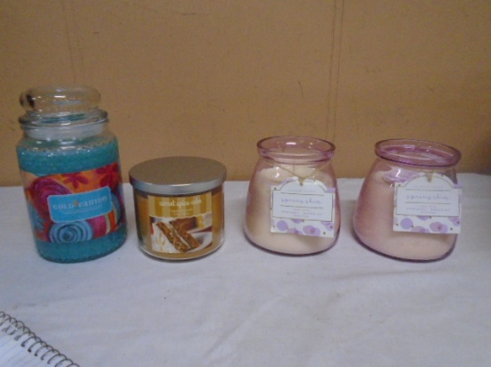 4pc Group of Scented Jar Candles