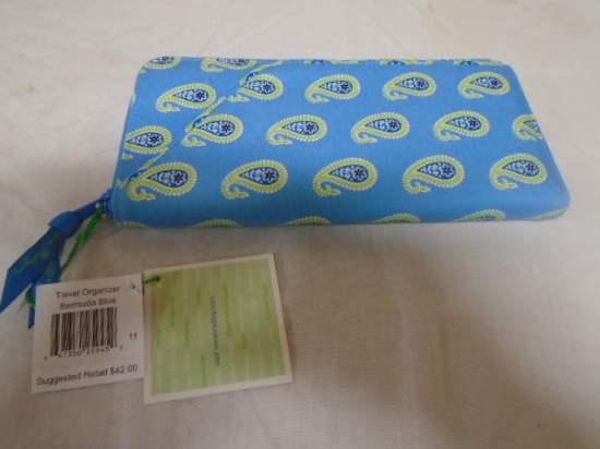 Brand New Vera Bradley "Bermuda Blue" Travel Organizer