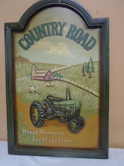 Country Road Wooden Wall Art Piece
