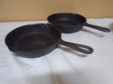 (2) 7 1/2in Cast Iron Skillets