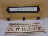 Wood & Metal Laundry Room Signs