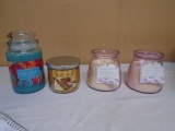 4pc Group of Scented Jar Candles