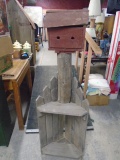 Primitive Style Corner Bird House Décor Piece