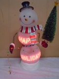 Happy Holidays Lighted Snowman