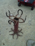 Welded Iron Horseshoe Plant Holder