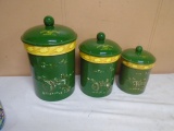 3pc John Deere Canister Set