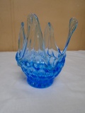 Blue Art Glass Bowl