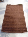 Like New Brown Shag Area Rug