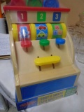 Melissa and Doug Sort and Swipe Woodemn Cash Register