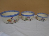 3 Pc. Group of Snowman Mixing Bowls