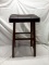 Tufted Top Faux Leather Brown Stool
