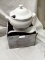3.5 Qt Porcelain Covered Soup tureen with Ladle