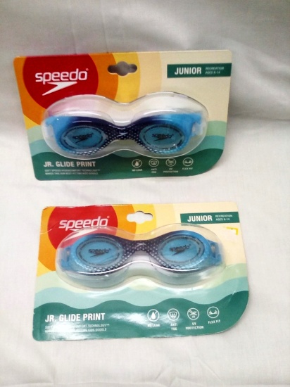 Speedo Qty. 2 Pair of Junior Ages 6-14 Swim Goggles