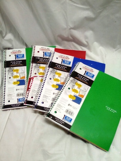 Five Star Single Subject College Ruled Notebooks