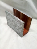 Wood and Galvanized Napkin Holder