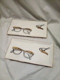 Pair of Lenox Kate Spade Daisy Key and Glasses Trays