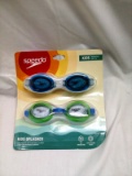 Speedo Twin Pack of Kids Ages 3-8 Swim Goggles