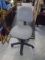 Gray Upholstered Rolling Office Chair