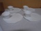 Vintage 4pc Milk Glass Snack Set