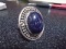 Ladies German Silver & Blue Sun Stone Ring