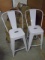 2 Matching White Painted Stool