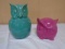 2 Ceramic Owls