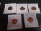 Group of 5 Lincoln Cents