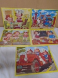 Group of 5 Vintage 1980 Campbell Kids Puzzles