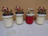 4 Piece Group of New Scented Jar Candles