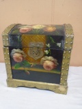 Beautiful Painted Wooden Storage Chest