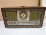 Vintage GE Wooden AM/FM Table Radio w/ Clock