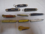 10pc Group of Vintage Pocket Knives