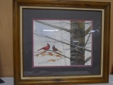Beautiful Oak Framed Cardinal Print