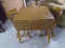 Small Wooden Drop Leaf Table w/ 2 Matching Chairs