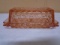 Vintage Pink Glass Butter Dish