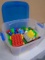 Tote Full of Duplo Building Blocks