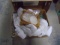 Large Box of Crafting Supplies & Fabric