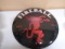 Round Metal Fireball Button Sign