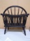 Painted Wooden Wagon Wheel Magazine Rack