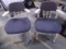 2 Matching Painted Wood Upolstered Arm Chairs