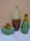 3pc Art Pottery Vase Group