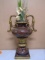 Large Double Handled Vase w/Décor