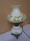 Beautiful Hand Painted Electric Hurricane Lamp