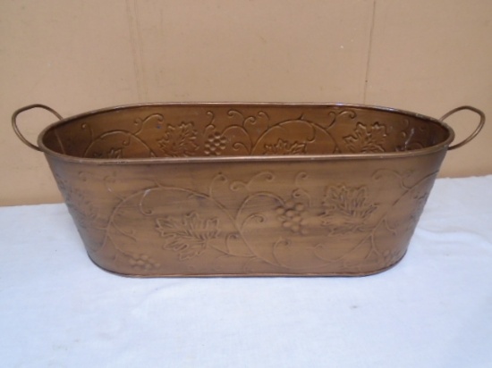 Copper Colored Metal Tub