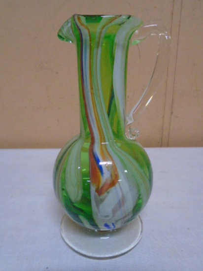 Beautiful Art Glass Pitcher
