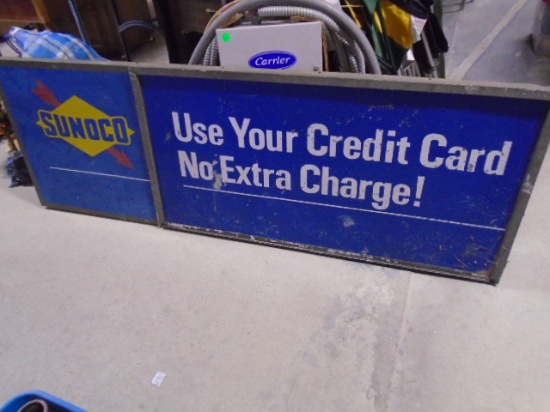 Vintage Metal Sunoco Sign