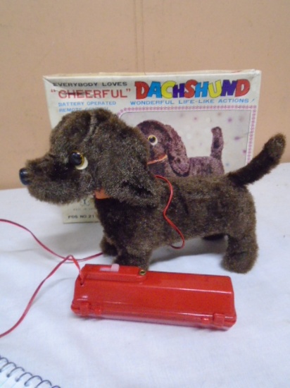 Vintage "Cheerful" Dachsund Battery Powered Remote Control