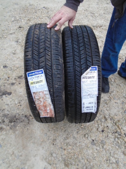 (2) Goodyear 215/70R15 Integrity Tires