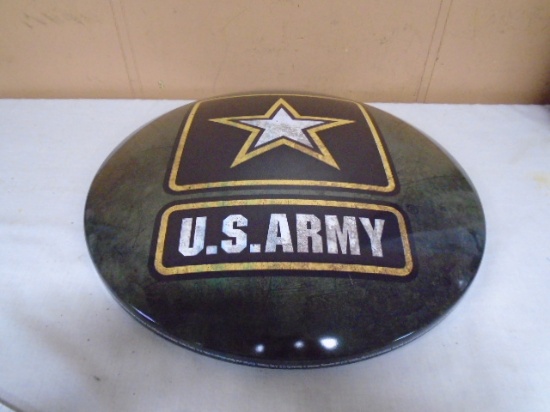 US Army Round Metal Button Sign