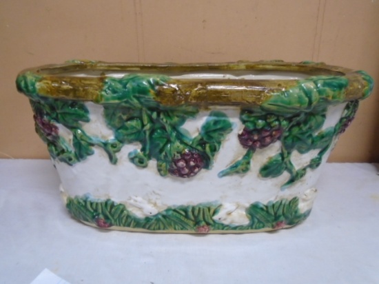 Large Oval Pottery Planter